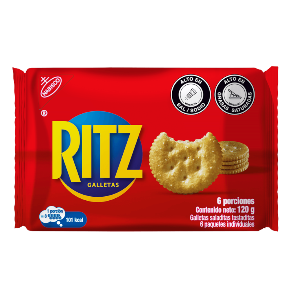 Galletas Ritz Paquete 6 Unidades 120Gr | SuperBooM